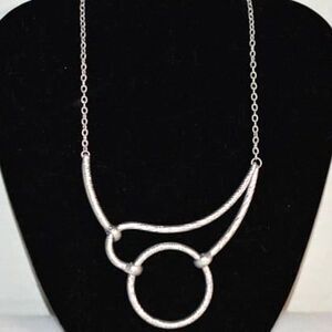 Geo Stunning Unique Silver Tone 20" Link Chain Statement Casual Necklace